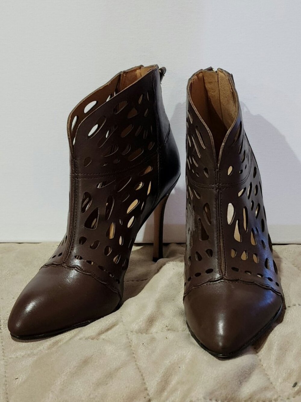 Brown 3in Heel Boots